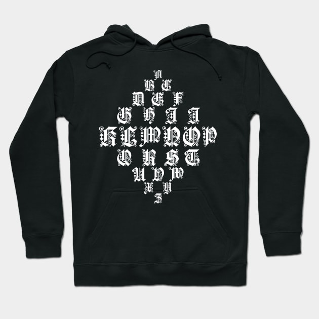 Silver Alphabet in a Diamond Shape Hoodie by The Black Panther